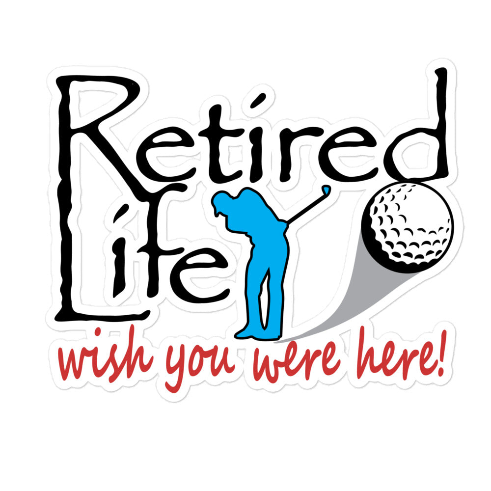 Bubble-free stickers Man Golfer